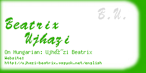 beatrix ujhazi business card